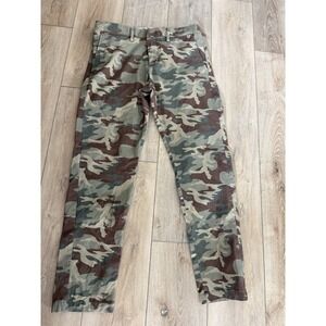 Men's Dockers Alpha Khaki Chino Pants Camo Camouflage Green Slim Sz 32x30